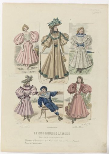 Le Moniteur de la Mode, 1895, No. 3139e, No. 21: Garnitures and Passementeries (...)
