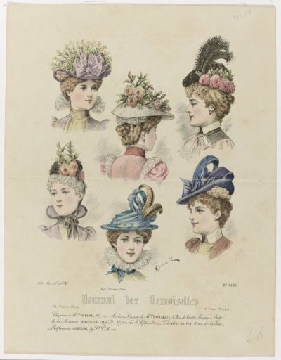 Journal des Demoiselles, 15 April 1898, No. 5166: Hats of Mlle Helen (...)