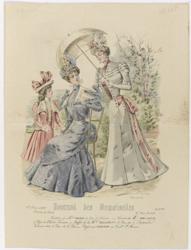 Journal des Demoiselles, 1 June 1898, No. 5170: Toilettes of Mme Gradoz (...)