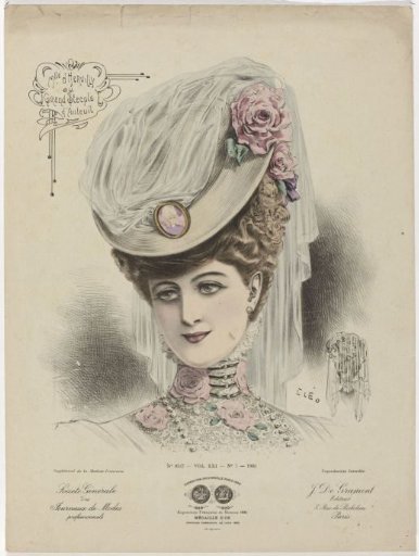 Supplement of the Modiste Française, Société Générale des Journaux de Modes professionnels, 1905, No. 8537, Vol. XXI, No. 7: Mlle d'Hervilly at the Grand (...)