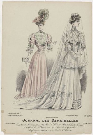Journal des Demoiselles, Supplement to No. of 15 July 1905, No. 5360: Toilettes of Mmes Forcillon (...)