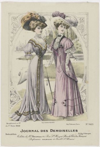 Journal des Demoiselles, 1 March 1908, No. 5423: Toilettes of Mmes Forcillon (...)