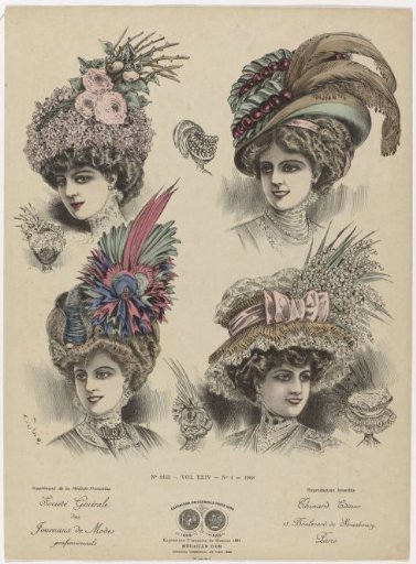 Supplement to La Modiste Française, Société Générale des Journaux de Modes professionnels 1908, No. 9145, Vol. XXIV, No. 4