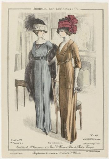 Journal des Demoiselles, Supplement to No. 3, 1 February 1911, No. 4963: Toilettes of Mmes Forcillon (...)