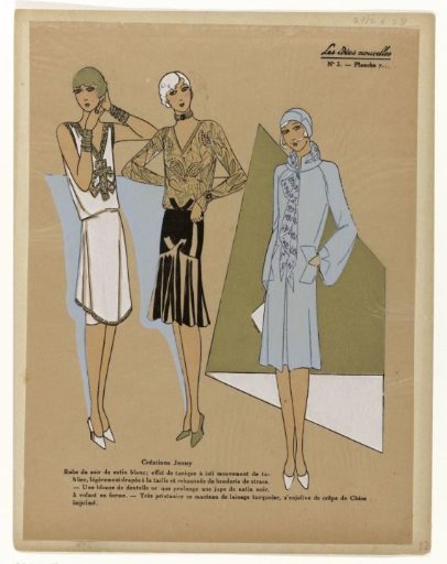 Les idées nouvelles, 1926, No. 3, Planche 7: Créations Jenny (...)