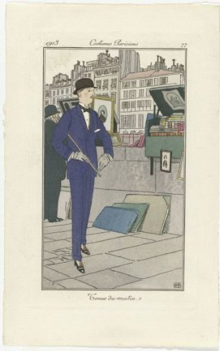 Journal des Dames et des Modes, Parisian Costumes, 1913, No. 77: Morning Attire