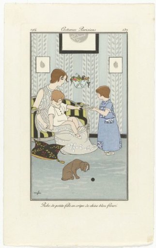 Journal des Dames et des Modes, Parisian Costumes, 1914, No. 137: Little Girl's Dress (...)