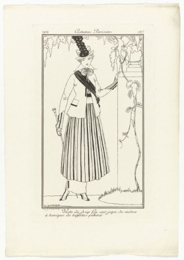 Journal des Dames et des Modes, Parisian Costumes, 1914, No. 163: Wool Jacket (...)
