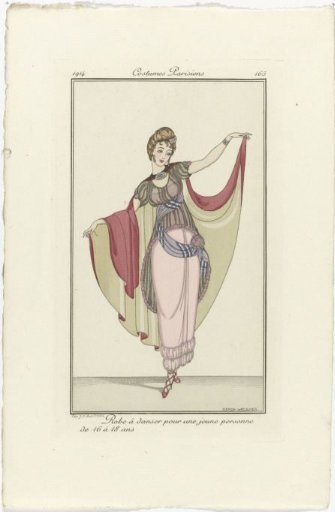 Journal des Dames et des Modes, Parisian Costumes, 1914, No. 165: Dancing Dress (...)