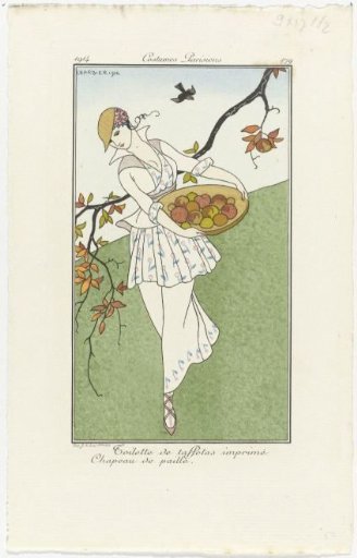 Journal des Dames et des Modes, Parisian Costumes, 1914, No. 179: Taffeta Toilette (...)
