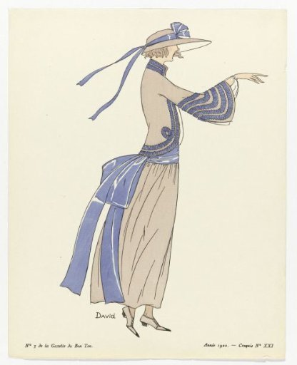Gazette du Bon Ton, 1922, No. 3, Sketch No. XXI (21)