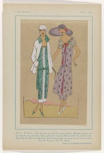 Très Parisien, 1924, No. 6: 17. - FLORÉAL.- A sheath dress (...)