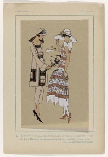 Très Parisien, 1924, No. 7: 2.- ENCOUNTER.- This three-piece ensemble, (...)