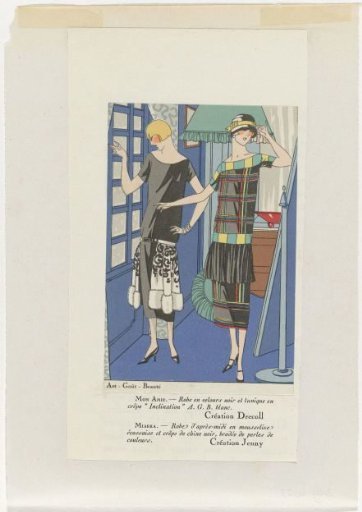 Art-Goût-Beauté, 1924 (ca.): My Friend.- Velvet dress (...)