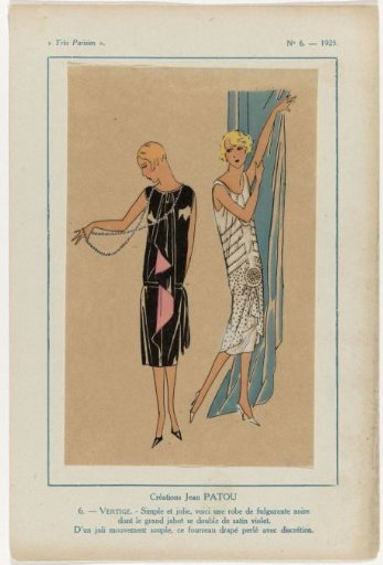Très Parisien, 1925, No. 6: Creations by Jean PATOU / 6. - VERTIGO. - Simple and pretty,..