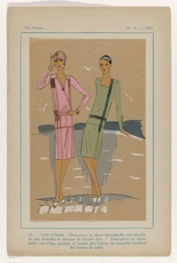 Very Parisian, 1927, No. 11: 14. Côte d'Azur. Two-piece Suit (...)