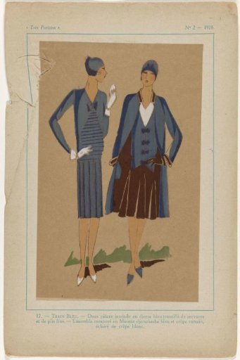 Very Parisian, 1928, No. 2: 17. Train Bleu. Two-piece Suit (...)