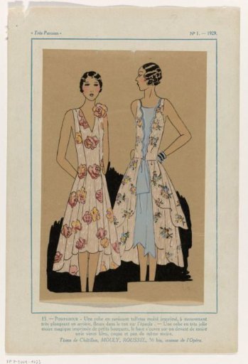 Very Parisian, 1929, No. 1: 13. Pompadour. A Dress in Ravishing (...)