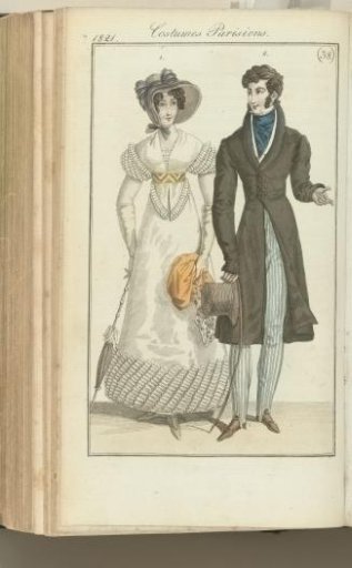 Journal des Dames et des Modes, Frankfurt edition 16 September 1821, Costumes Parisiens (38)