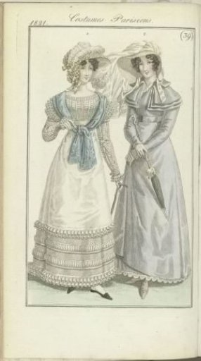 Journal des Dames et des Modes, Frankfurt edition 23 September 1821, Costumes Parisiens (39)