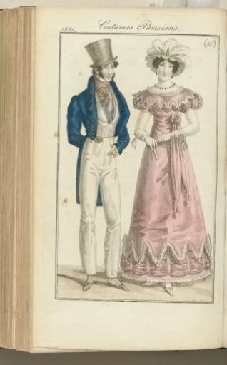 Journal des Dames et des Modes, Frankfurt edition 7 October 1821, Costumes Parisiens (41)