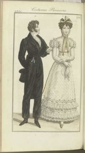 Journal des Dames et des Modes, Frankfurt edition 28 October 1821, Costumes Parisiens (44)