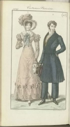Journal des Dames et des Modes, Frankfurt edition 4 November 1821, Costumes Parisiens (45)