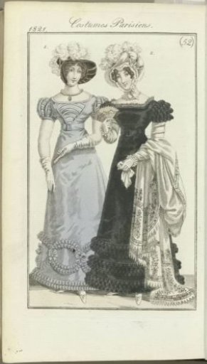Journal des Dames et des Modes, Frankfurt edition 23 December 1821, Costumes Parisiens (52)