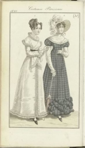 Journal des Dames et des Modes, Frankfurt edition 29 July 1821, Costumes Parisiens (31)