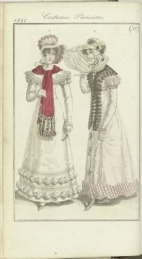 Journal des Dames et des Modes, Frankfurt edition 12 August 1821, Costumes Parisiens (33)