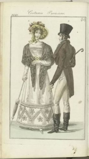 Journal des Dames et des Modes, Frankfurt edition 26 August 1821, Costumes Parisiens (35)