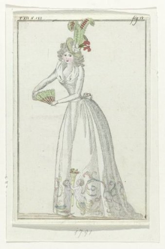 Journal of New Fashions from France and England, 1791, Vol. XII, No. 180, fig. n.