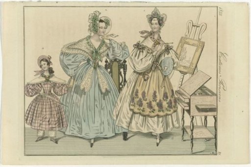 Journal of Ladies and Fashions, Frankfurt Edition 1835, Parisian Costumes, (21)