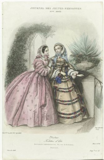 Journal des Jeunes Personnes, March 1858, No. 107: Fashions. Summer Gowns