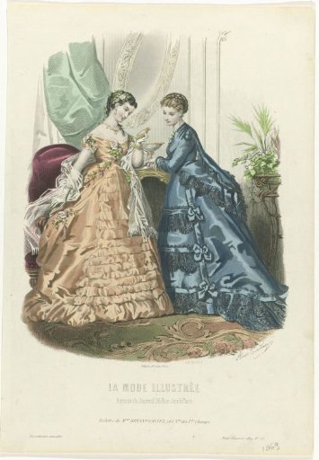La Mode Illustrée, 1869, No. 13: Gowns of Mrs. Breant-Castel (...)