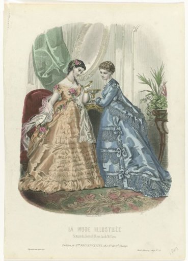 La Mode Illustrée, 1869, No. 13: Gowns of Mrs. Breant-Castel (...)