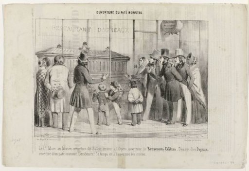 Le Charivari, 1845-1846: Opening of the monstrous pate (...)