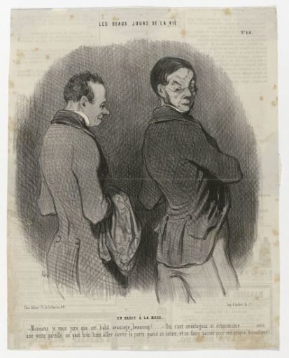 Le Charivari, The Beautiful Days of Life, ca. 1845-1850, No. 68: A coat in the style (...)