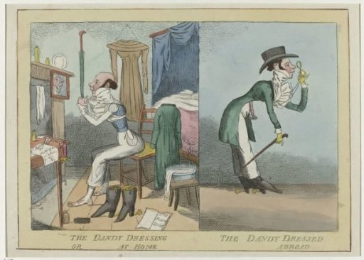 The Dandy Dressing/Dressed or at Home/Abroad, ca. 1820-1830