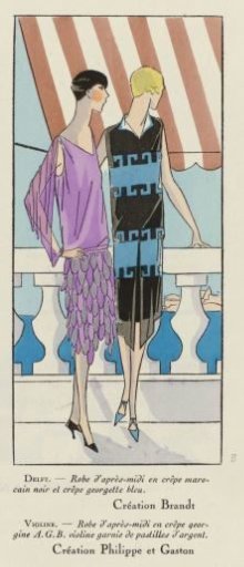 Art - Taste - Beauty, Sheets of Feminine Elegance, February 1926, No. 66, 6th Year, p. 19: Designs by Brandt / Designs by Philippe et Gaston