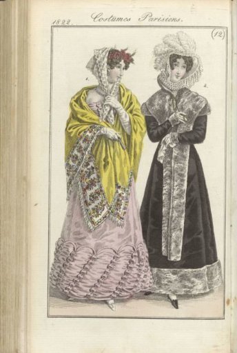 Journal des Dames et des Modes, Frankfurt edition 17 March 1822, Parisian Costumes (12)