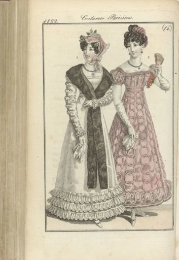 Journal des Dames et des Modes, Frankfurt edition 1 April 1822, Parisian Costumes (14)