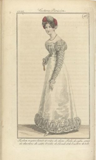 Journal des Dames et des Modes, Frankfurt edition 14 April 1822, Parisian Costumes (16)