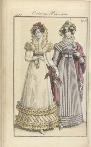 Journal des Dames et des Modes, Frankfurt edition 28 April 1822, Parisian Costumes (18)