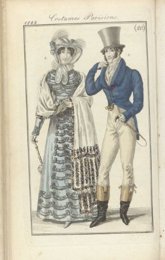 Journal des Dames et des Modes, Frankfurt edition 12 May 1822, Parisian Costumes (20)