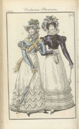 Journal des Dames et des Modes, Frankfurt edition 19 May 1822, Parisian Costumes (21)