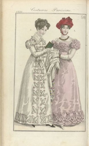 Journal des Dames et des Modes, Frankfurt edition 2 June 1822, Parisian Costumes (23)