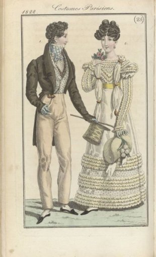 Journal des Dames et des Modes, Frankfurt edition 16 June 1822, Parisian Costumes (25)