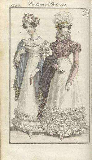 Journal des Dames et des Modes, Frankfurt Edition 20 January 1822, Parisian Costumes (5)