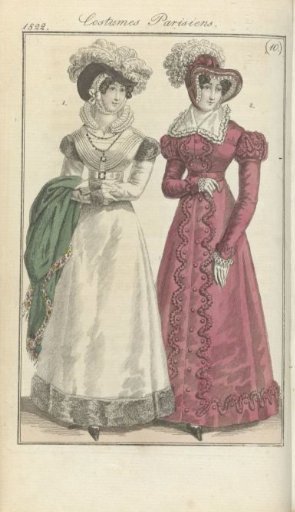 Journal des Dames et des Modes, Frankfurt edition 3 March 1822, Parisian Costumes (10)